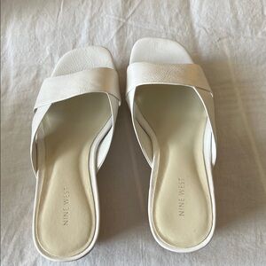 Nine West Cream Women's Mules